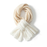Womens Crossed Cashmere Scarf Lightweight Mixed Colors Cashmere Neckerchief